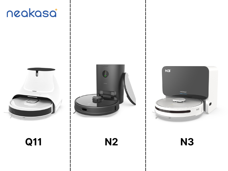 NoMo N3とNoMo N2とNoMo Q11ロボット掃除機の違いは｜neakasa