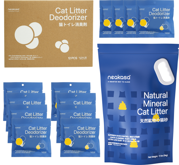 Neakasa 鉱物系猫砂8kg 超低粉塵・消臭・瞬時凝固・抗菌