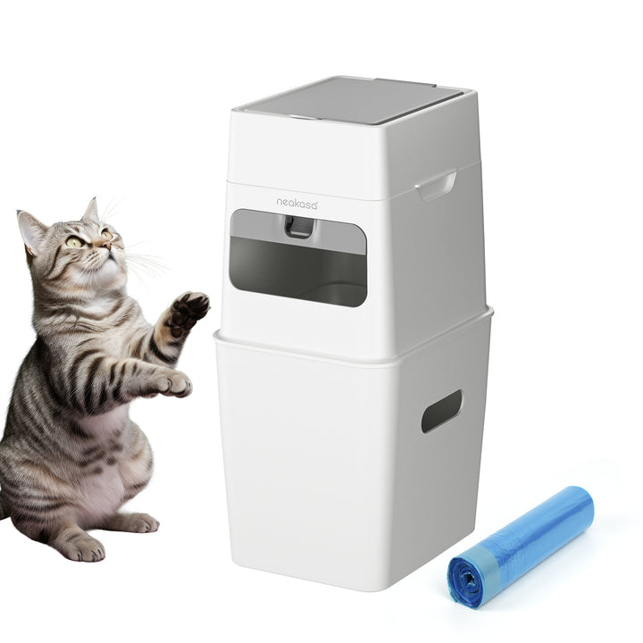 【EVOH超防臭袋付き】猫砂ゴミ箱|三重密閉構造・消臭99.9%・9.2L大容量・犬猫おむつ対応