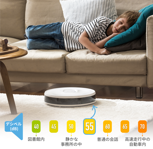 Q11ロボット掃除機騒音値