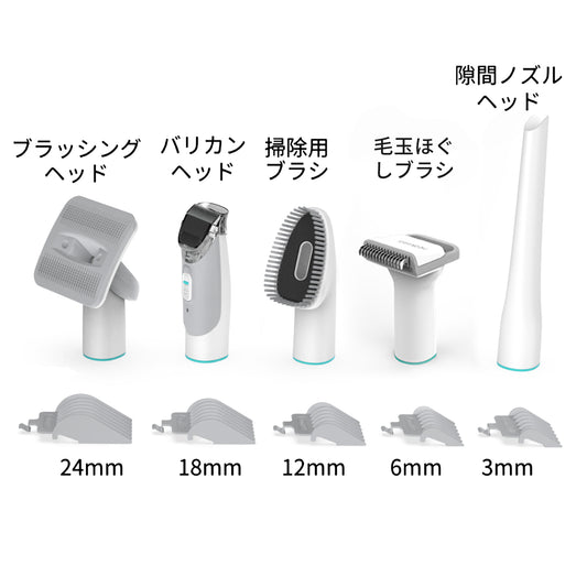 【定番商品】グルーミングセットP1 Pro ペット犬用バリカン掃除機  1台5つ役 低騒音 最低52dB 米日累計販売50万台超 容量1L