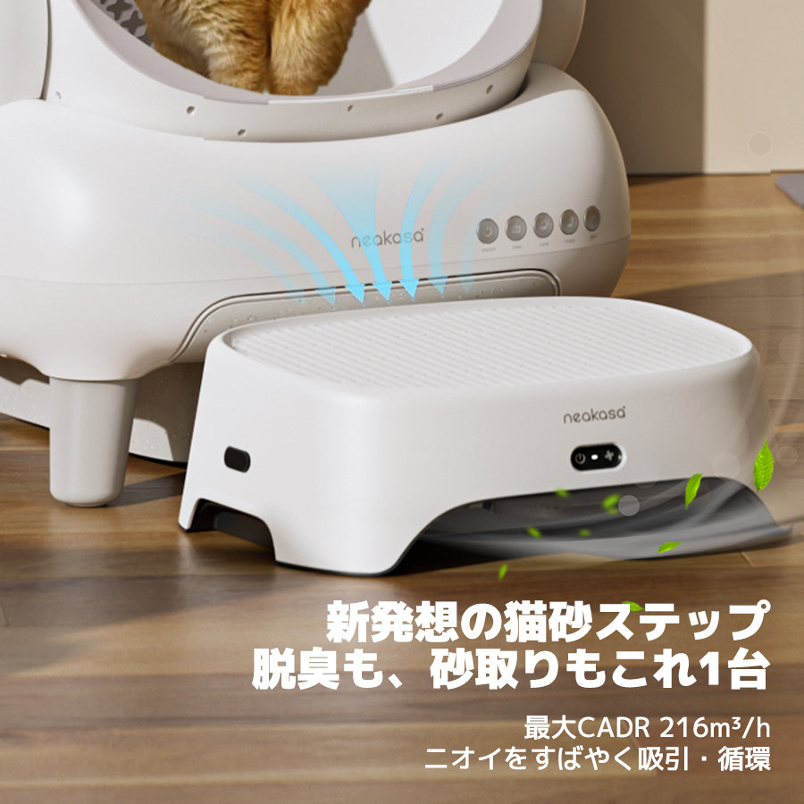 Neakasa AirStep 猫トイレ用脱臭ステップ 空気清浄機能付き