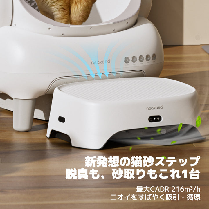 Neakasa AirStep 猫トイレ専用脱臭ステップ（空気清浄機能付き）