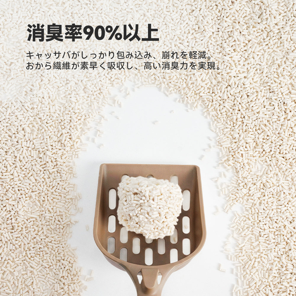 Neakasa キャッサバ＆おから天然猫砂 5.4kg 2袋入り（2.7kg /袋 約4.2L）