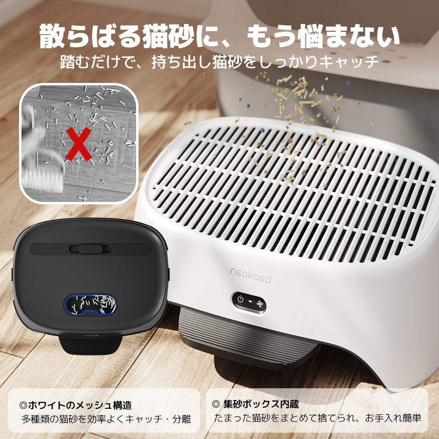 Neakasa AirStep 猫トイレ専用脱臭ステップ（空気清浄機能付き