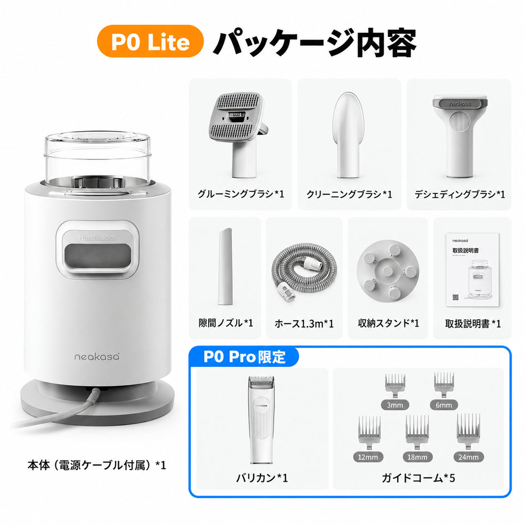 Neakasa P0 ペットグルーミングセット・バリカン掃除機