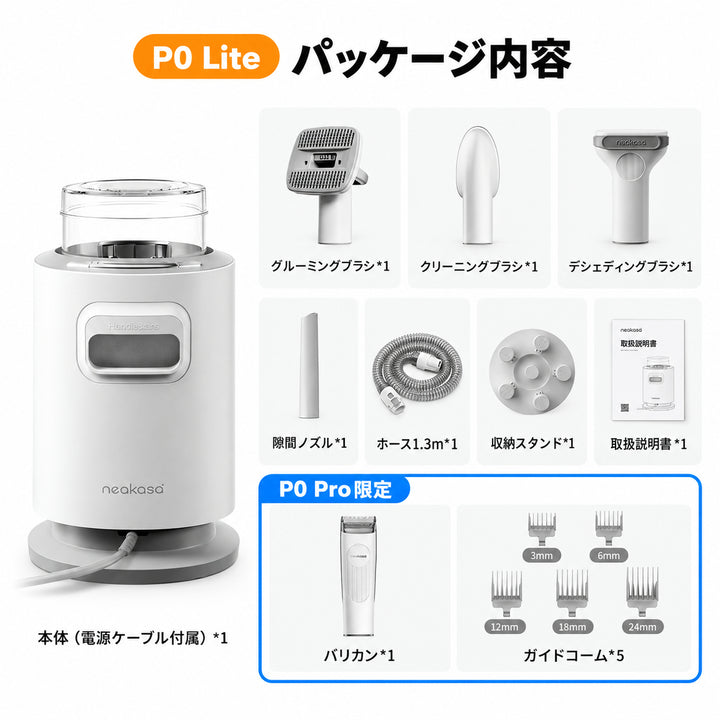 Neakasa P0 ペットグルーミングセット・バリカン掃除機